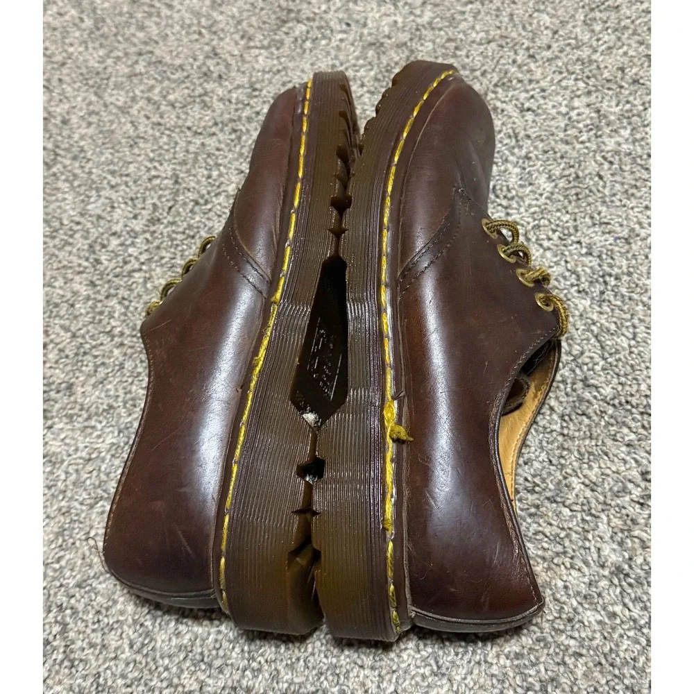 Vintage Dr Martens 4 Eye Brown Leather Oxford Shoes Made in England UK 6